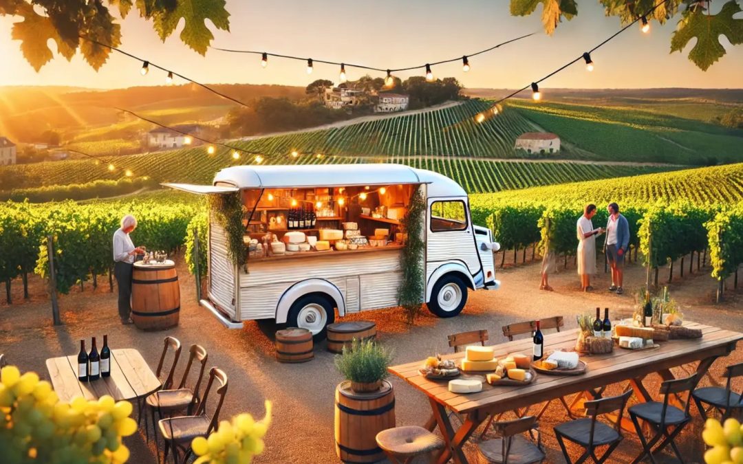 Um food truck no coração dos vinhedos de Bordeaux