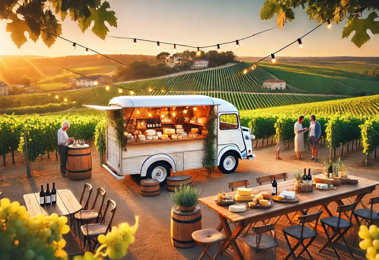 un food truck au coeur des vignes